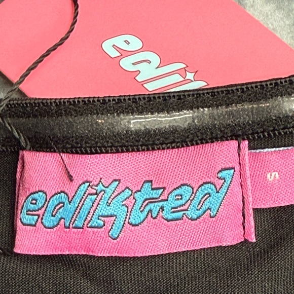 Edikted Black Twist Front Strapless Tube Top Small NWT Y2K Clubwear Streetwear - Picture 10 of 12